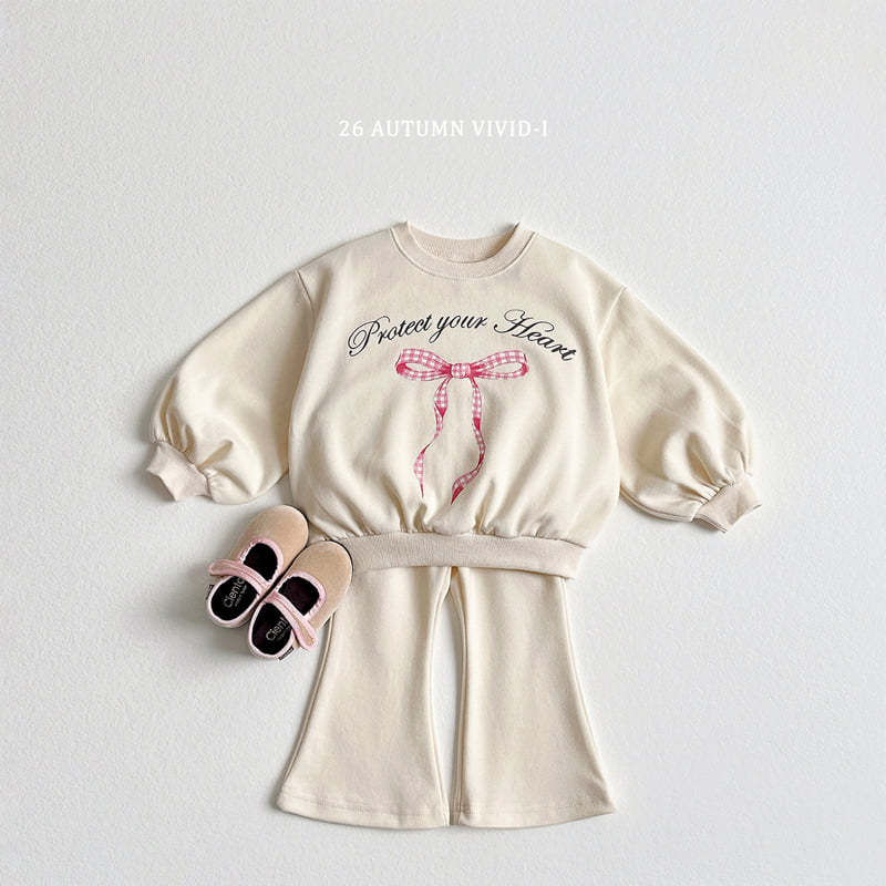 Vivid I - Korean Children Fashion - #minifashionista - Pink Ribbon Set - 4