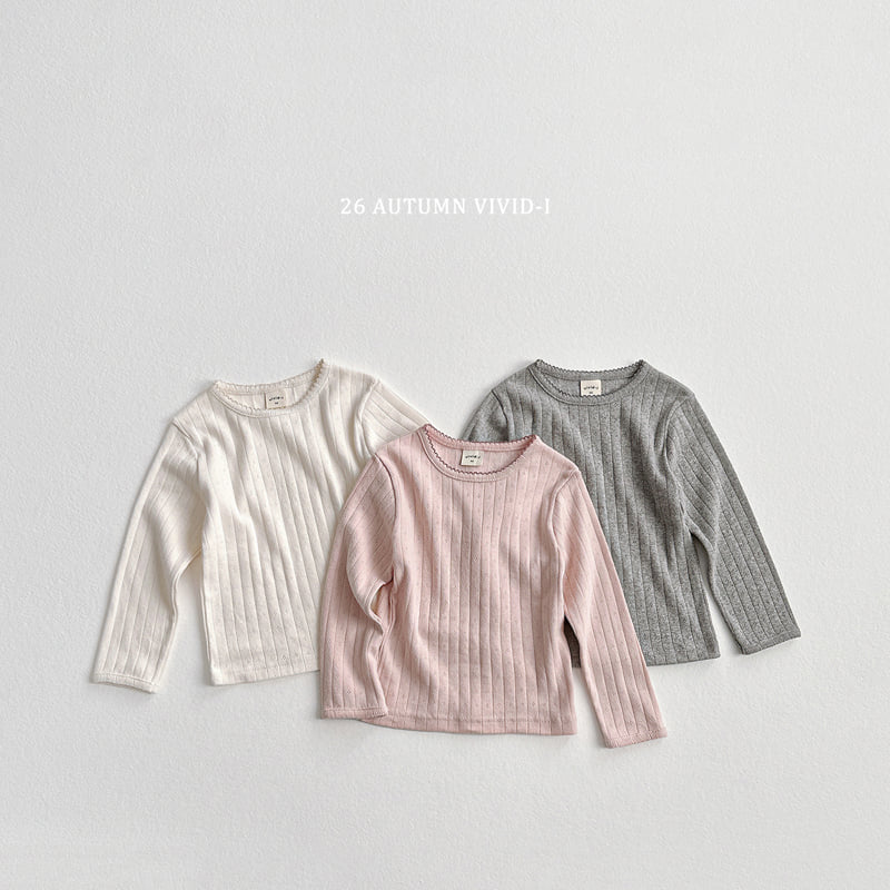 Vivid I - Korean Children Fashion - #prettylittlegirls - Pincot Eyelet Tee