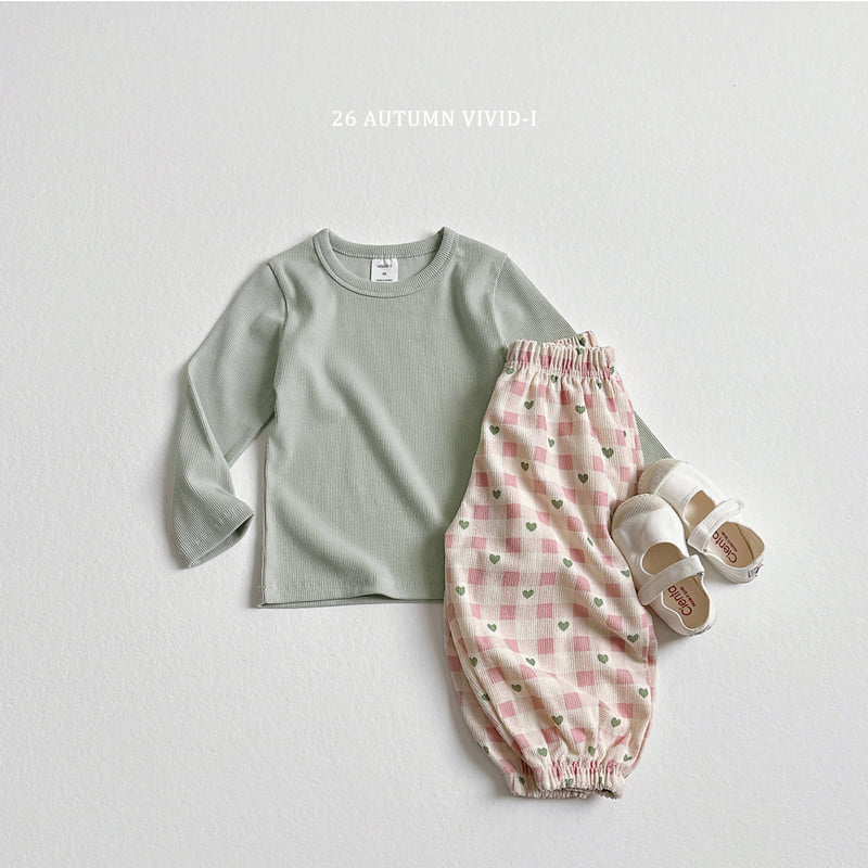 Vivid I - Korean Children Fashion - #prettylittlegirls - Slim Ribbed Tee - 12