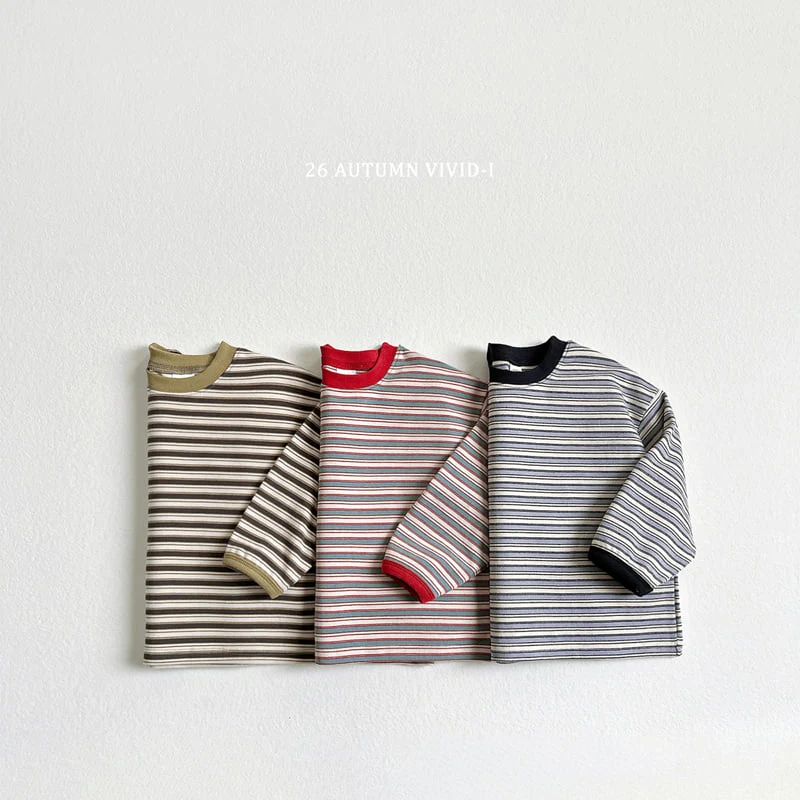 Vivid I - Korean Children Fashion - #stylishchildhood - Colorblock Multi Stripe Tee - 3