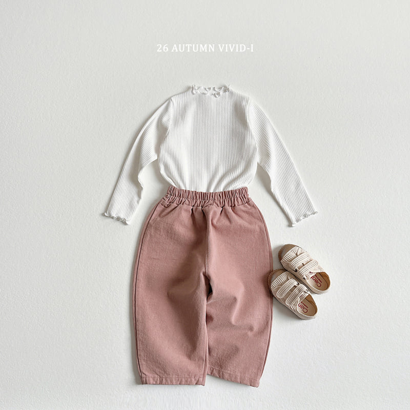Vivid I - Korean Children Fashion - #stylishchildhood - Soft Ribbed Lalla Tee - 12