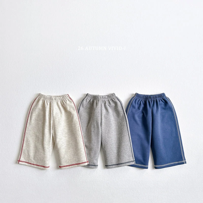 Vivid I - Korean Children Fashion - #stylishchildhood - Stitch Pocket Pants - 3