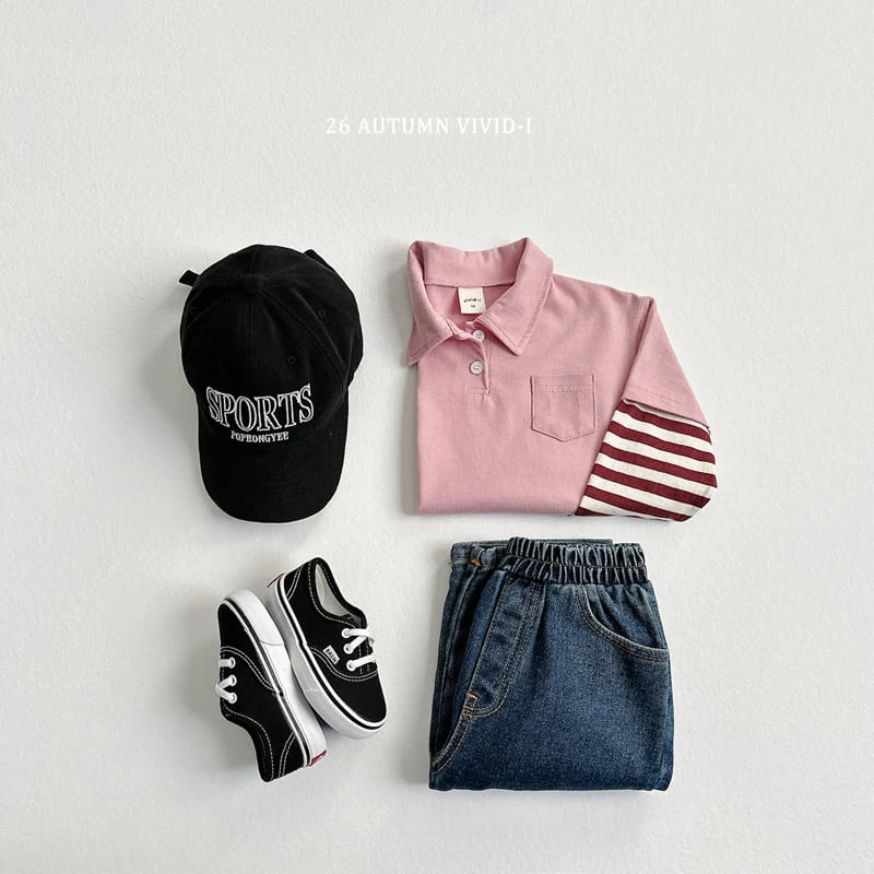 Vivid I - Korean Children Fashion - #stylishchildhood - Color Layered Tee - 8