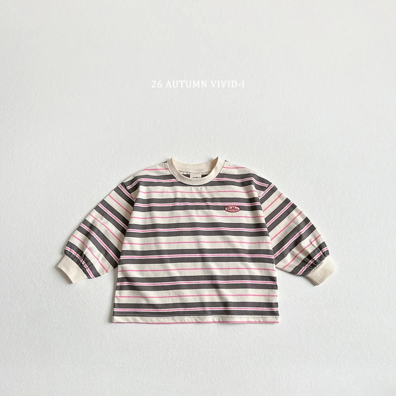 Vivid I - Korean Children Fashion - #toddlerclothing - Butter Stripe Tee - 4