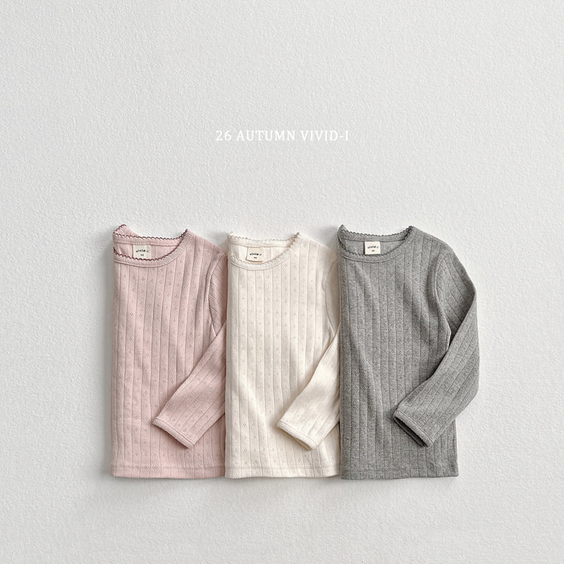 Vivid I - Korean Children Fashion - #toddlerclothing - Pincot Eyelet Tee - 4