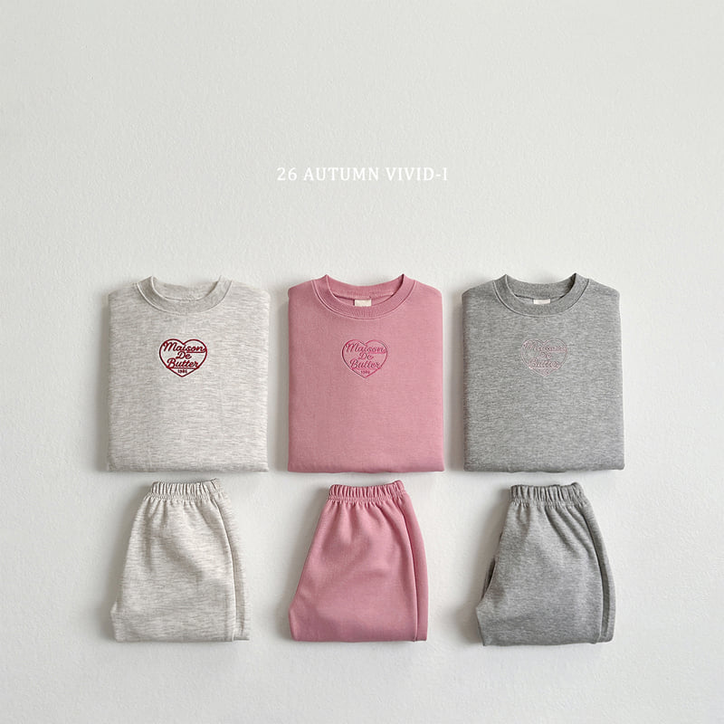 Vivid I - Korean Children Fashion - #stylishchildhood - Heart Embroidery Set - 3