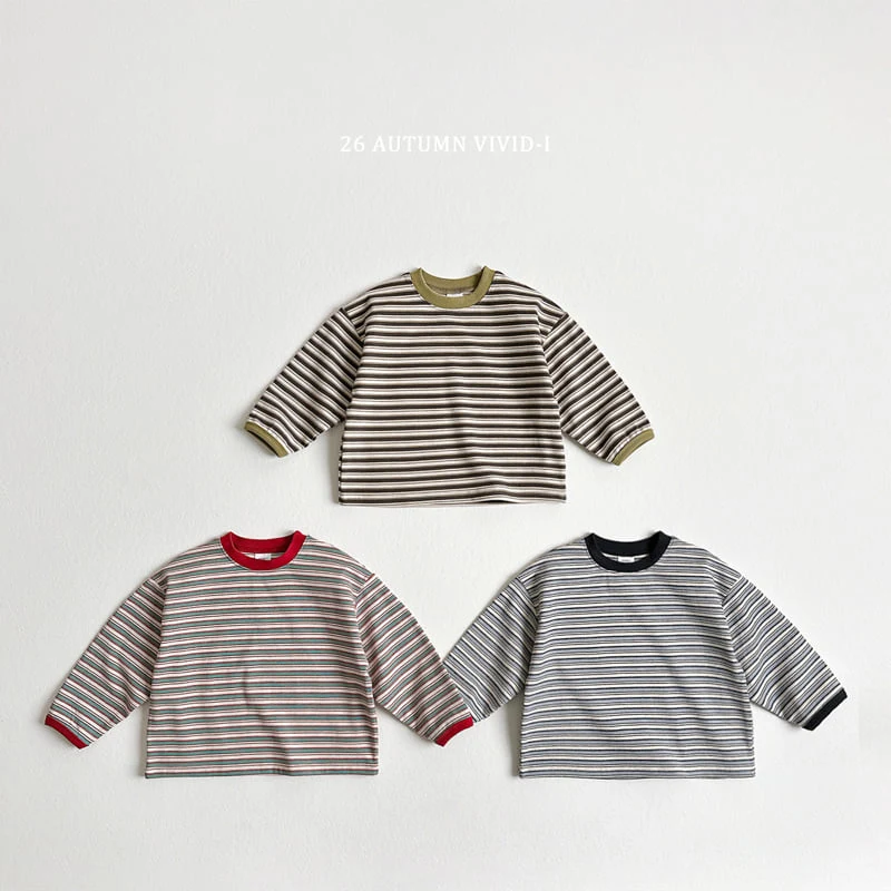 Vivid I - Korean Children Fashion - #todddlerfashion - Colorblock Multi Stripe Tee