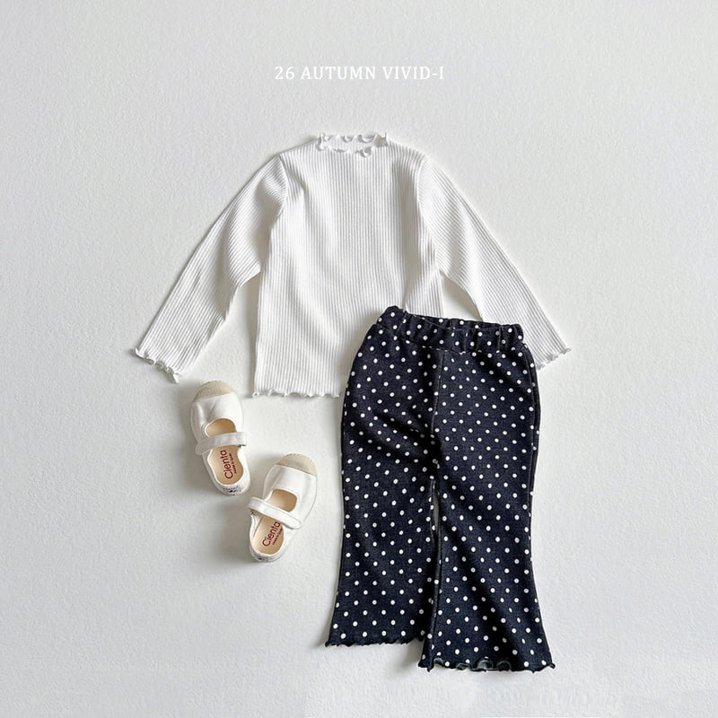 Vivid I - Korean Children Fashion - #todddlerfashion - Soft Ribbed Lalla Tee - 10