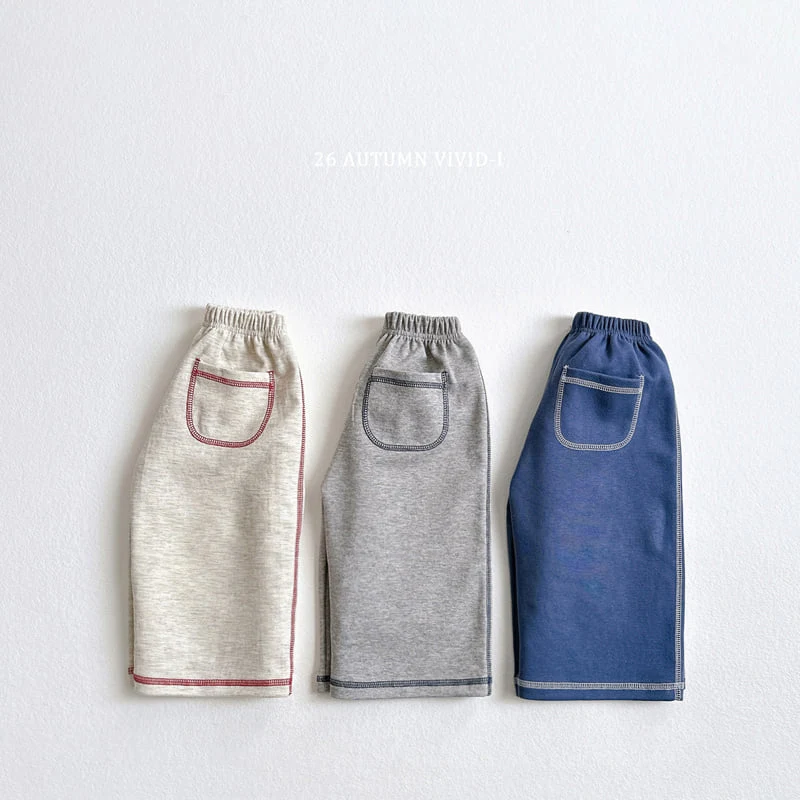Vivid I - Korean Children Fashion - #todddlerfashion - Stitch Pocket Pants