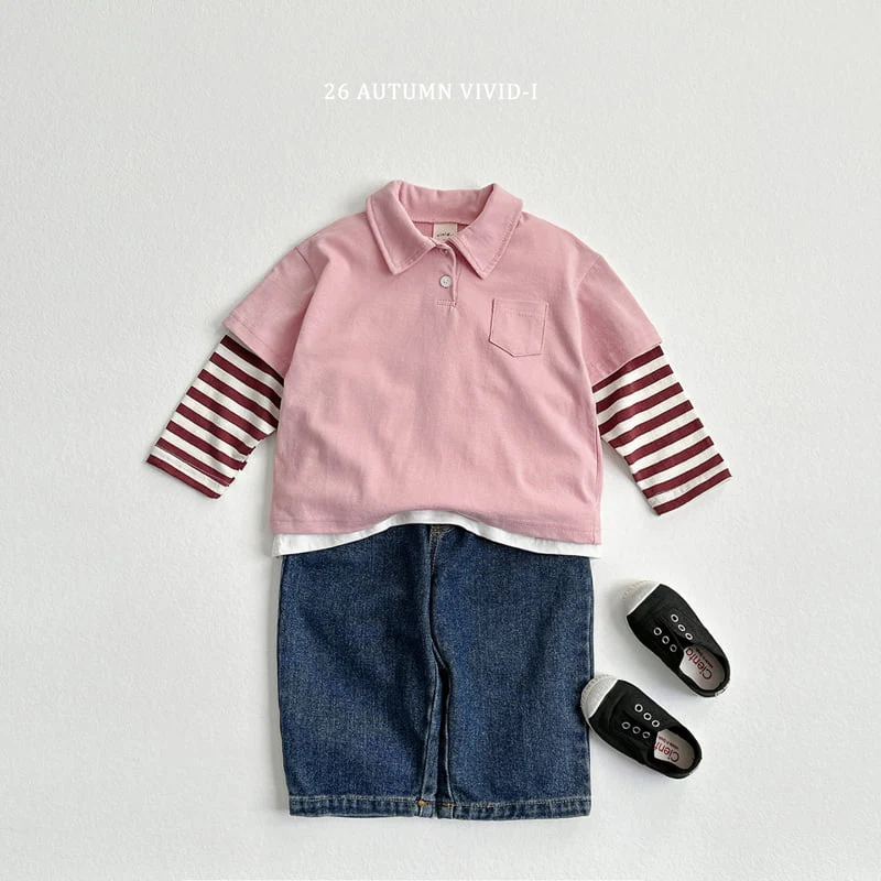 Vivid I - Korean Children Fashion - #todddlerfashion - Color Layered Tee - 6