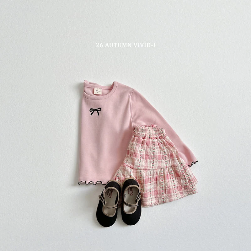 Vivid I - Korean Children Fashion - #toddlerclothing - Ribbon Span Lalla Tee - 8