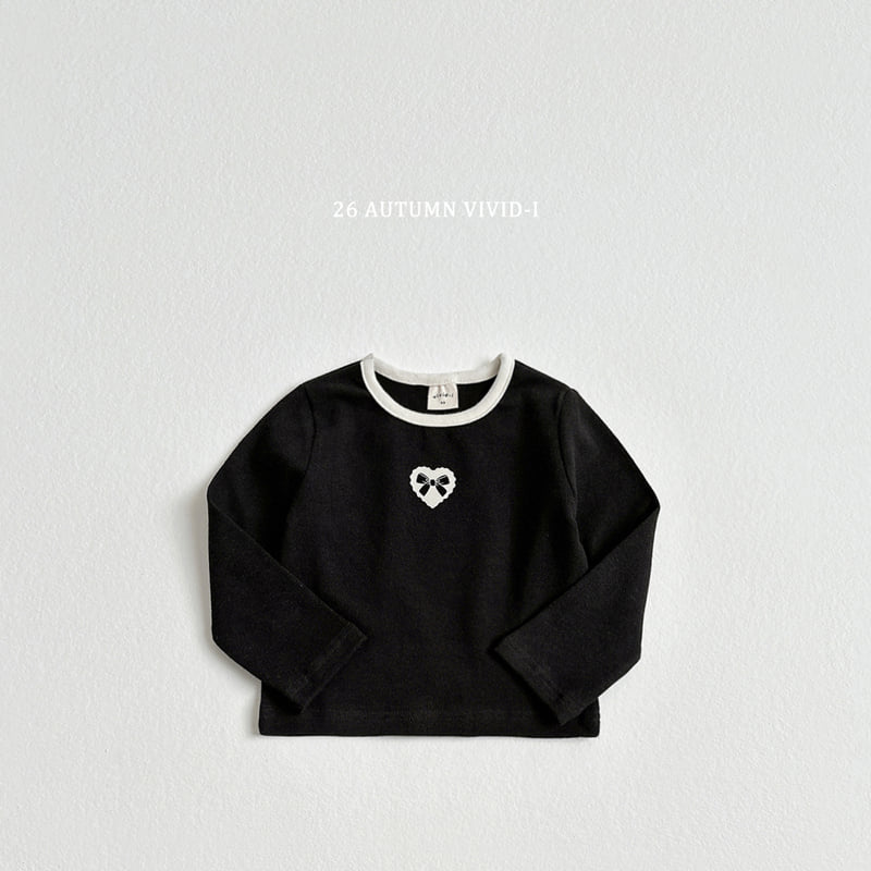 Vivid I - Korean Children Fashion - #toddlerclothing - Ribbon Heart Spandex Tee - 5