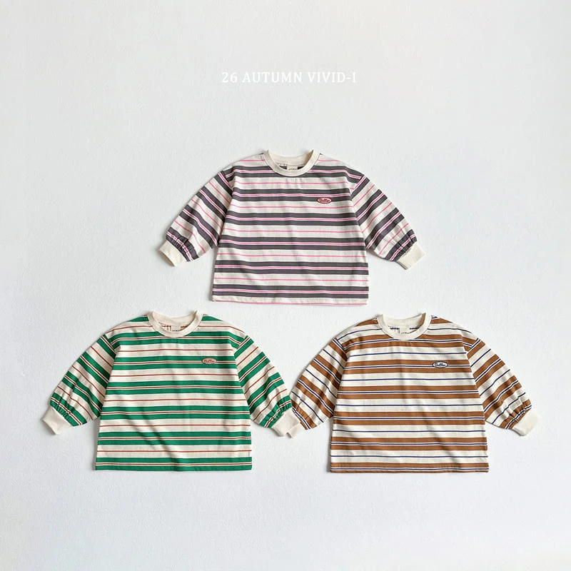 Vivid I - Korean Children Fashion - #toddlerclothing - Butter Stripe Tee - 3