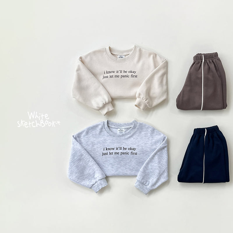 Whitesketchbook - Korean Children Fashion - #childofig - Lettering Jogger Set - 12