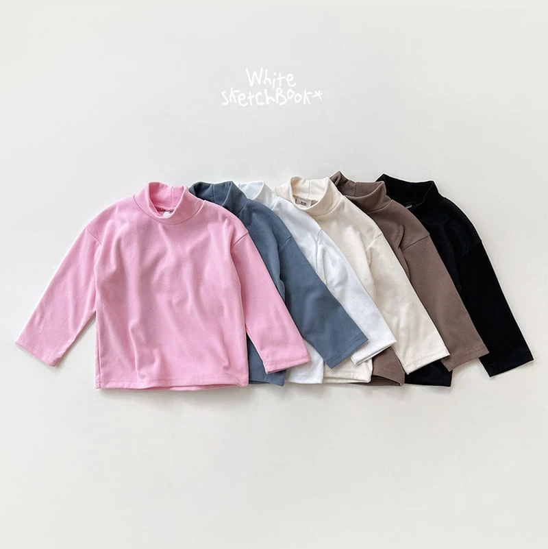 Whitesketchbook - Korean Children Fashion - #childofig - New Half Peach Turtleneck Tee - 10