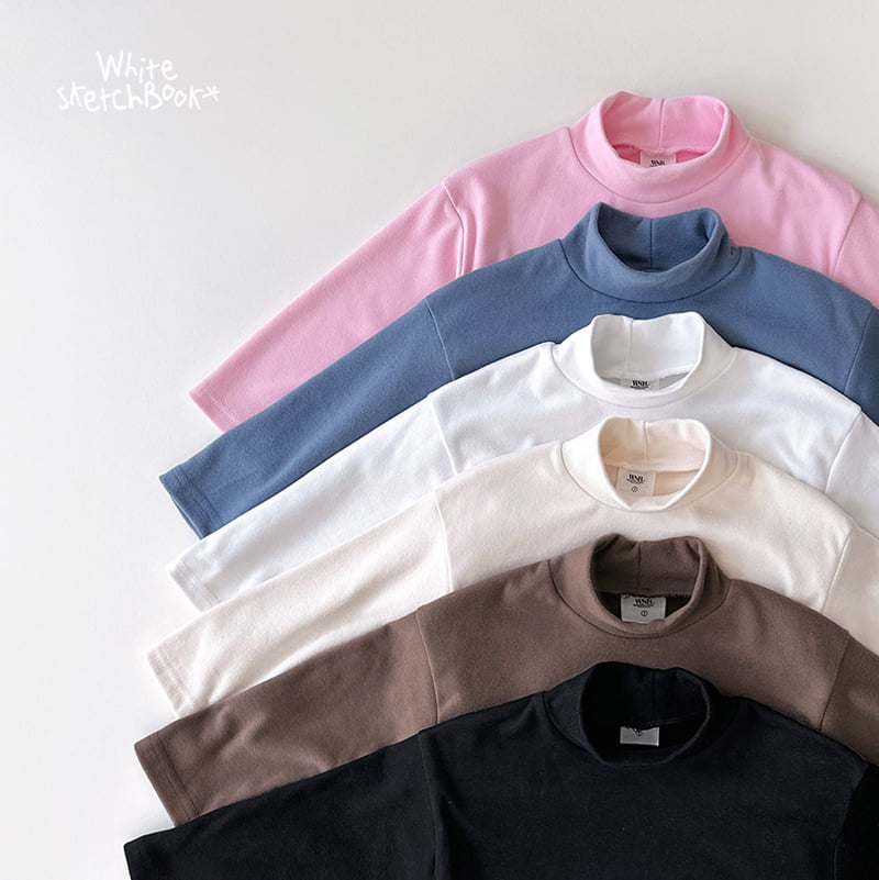 Whitesketchbook - Korean Children Fashion - #childofig - New Half Peach Turtleneck Tee - 11