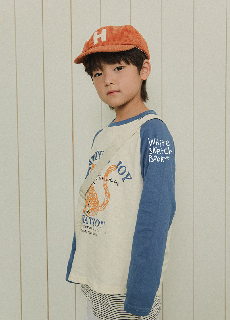 Whitesketchbook - Korean Children Fashion - #childrensboutique - Kitten Raglan Colored Tee - 6