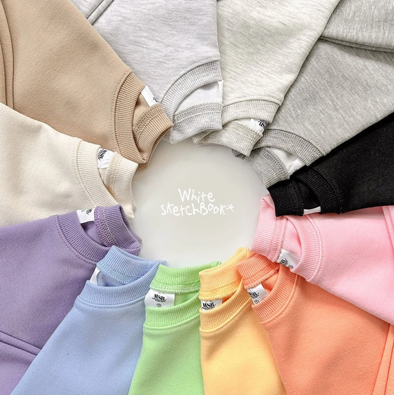 Whitesketchbook - Korean Children Fashion - #designkidswear - Butter Solid Sweatshirts
