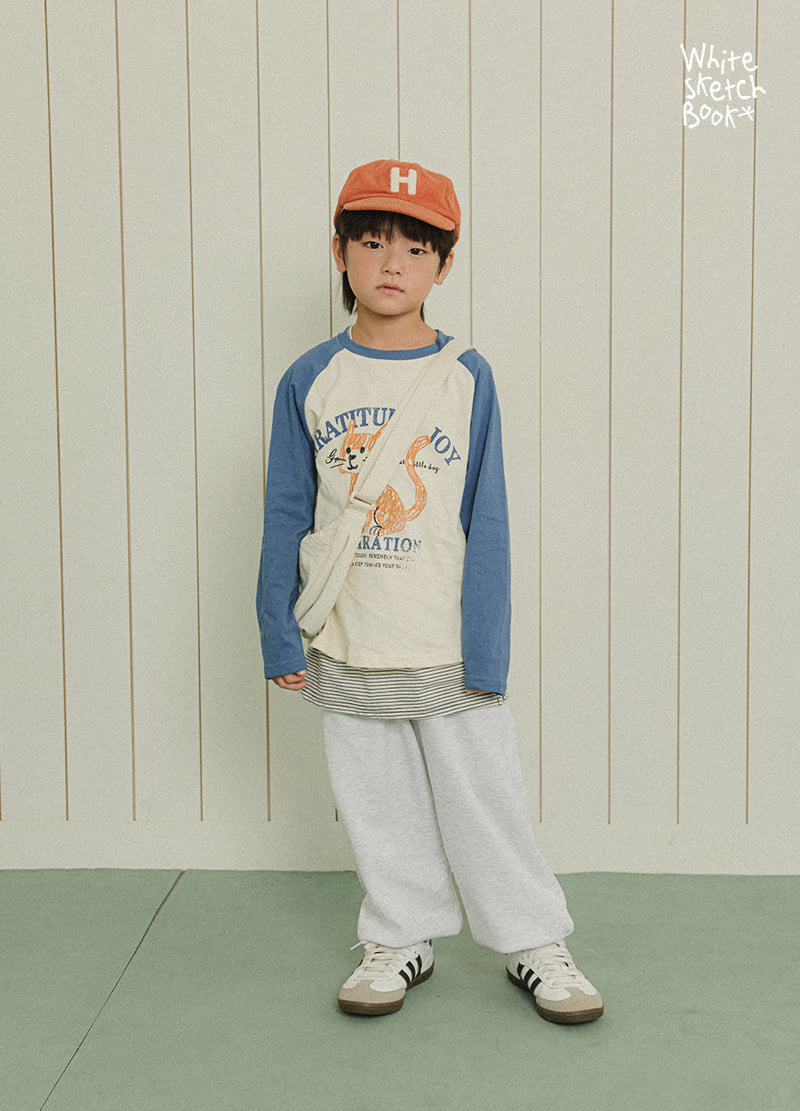 Whitesketchbook - Korean Children Fashion - #designkidswear - Kitten Raglan Colored Tee - 7