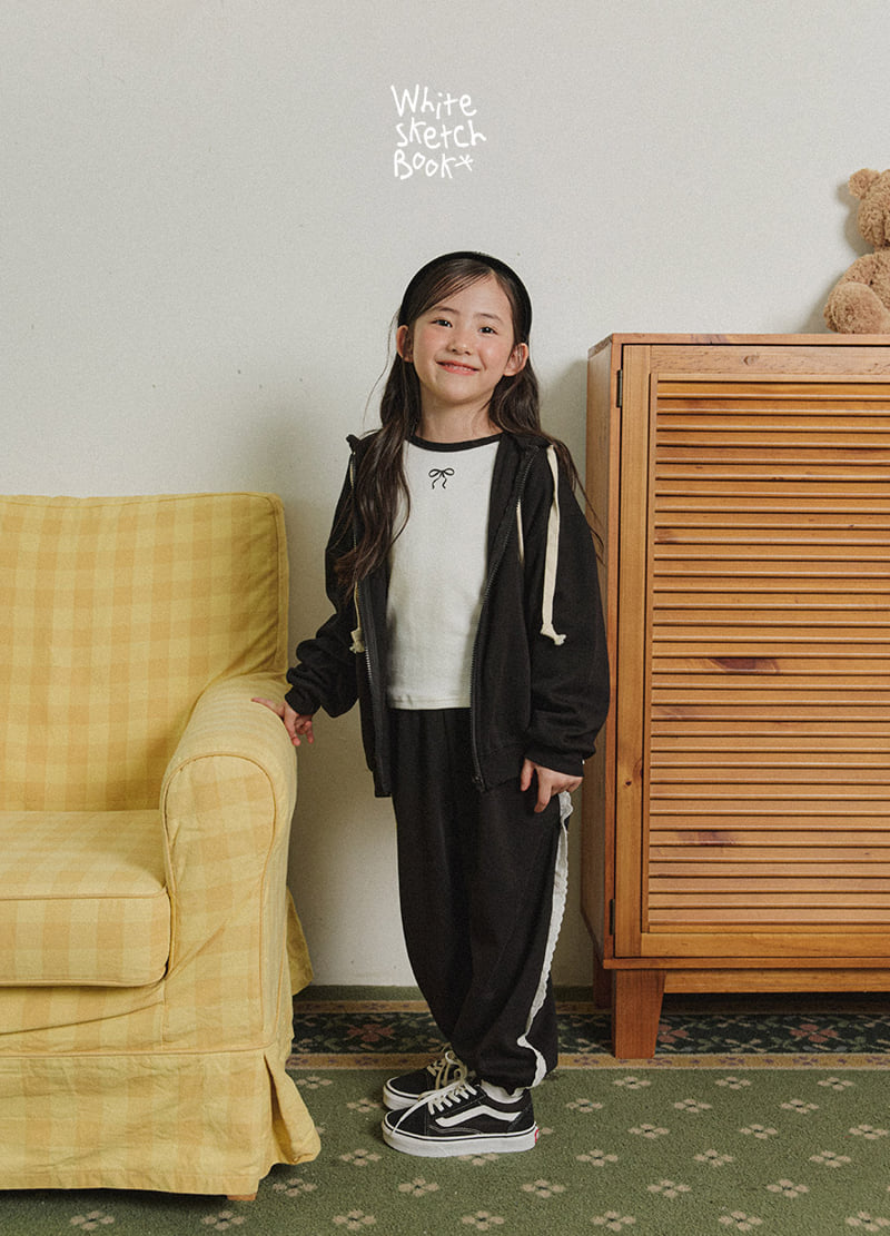 Whitesketchbook - Korean Children Fashion - #designkidswear - Peach Colored Ribbon Tee - 7