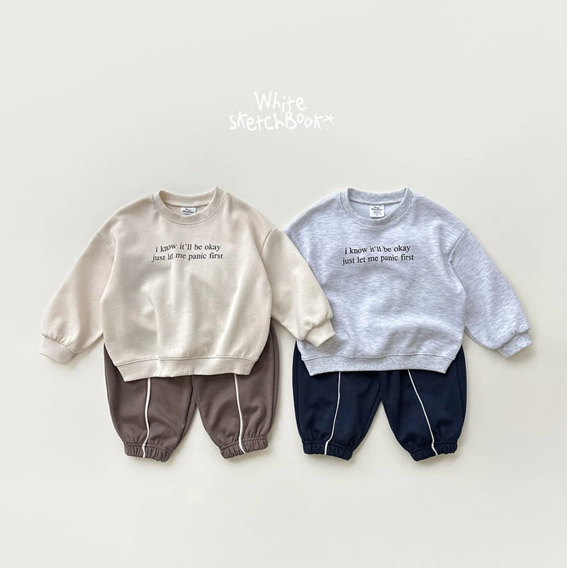 Whitesketchbook - Korean Children Fashion - #discoveringself - Lettering Jogger Set