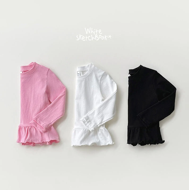 Whitesketchbook - Korean Children Fashion - #discoveringself - Frill Wave Tee - 12