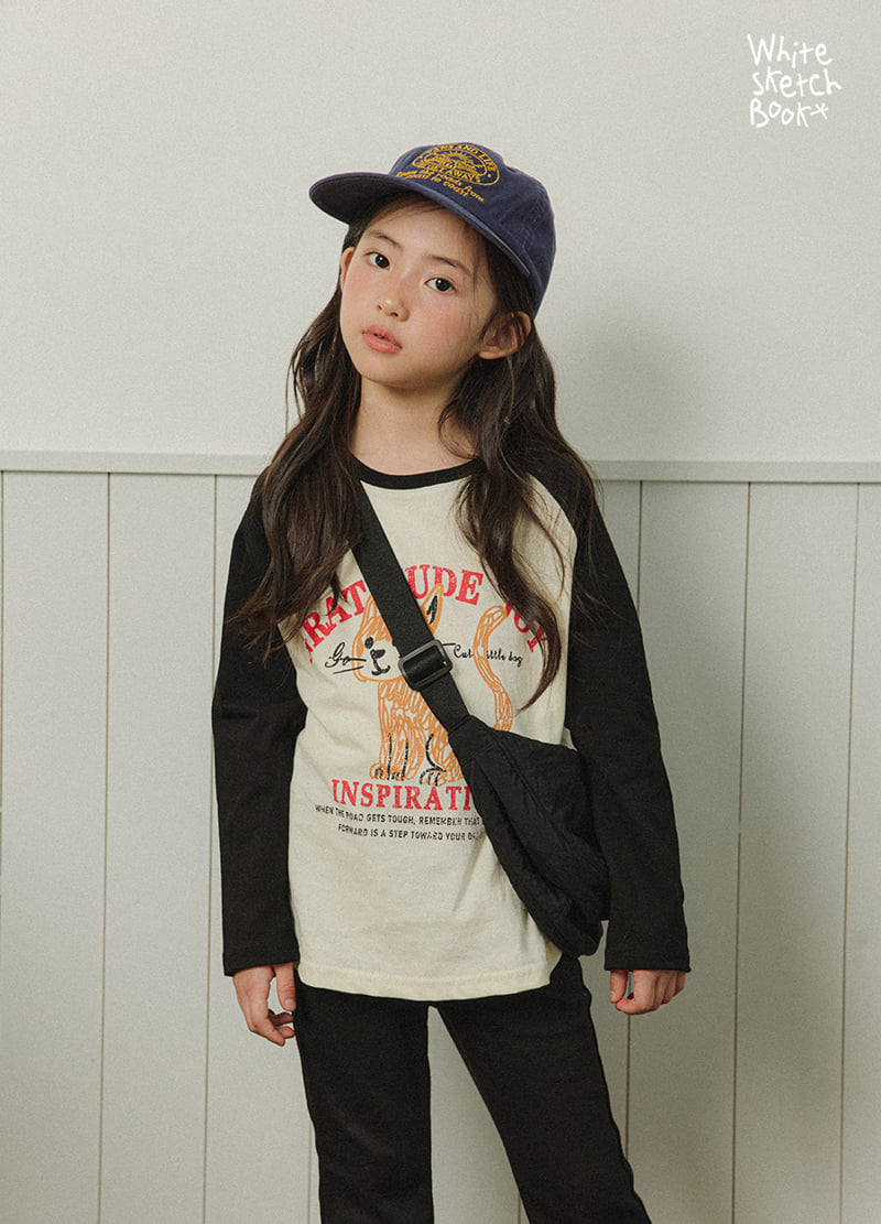 Whitesketchbook - Korean Children Fashion - #fashionkids - Kitten Raglan Colored Tee - 9
