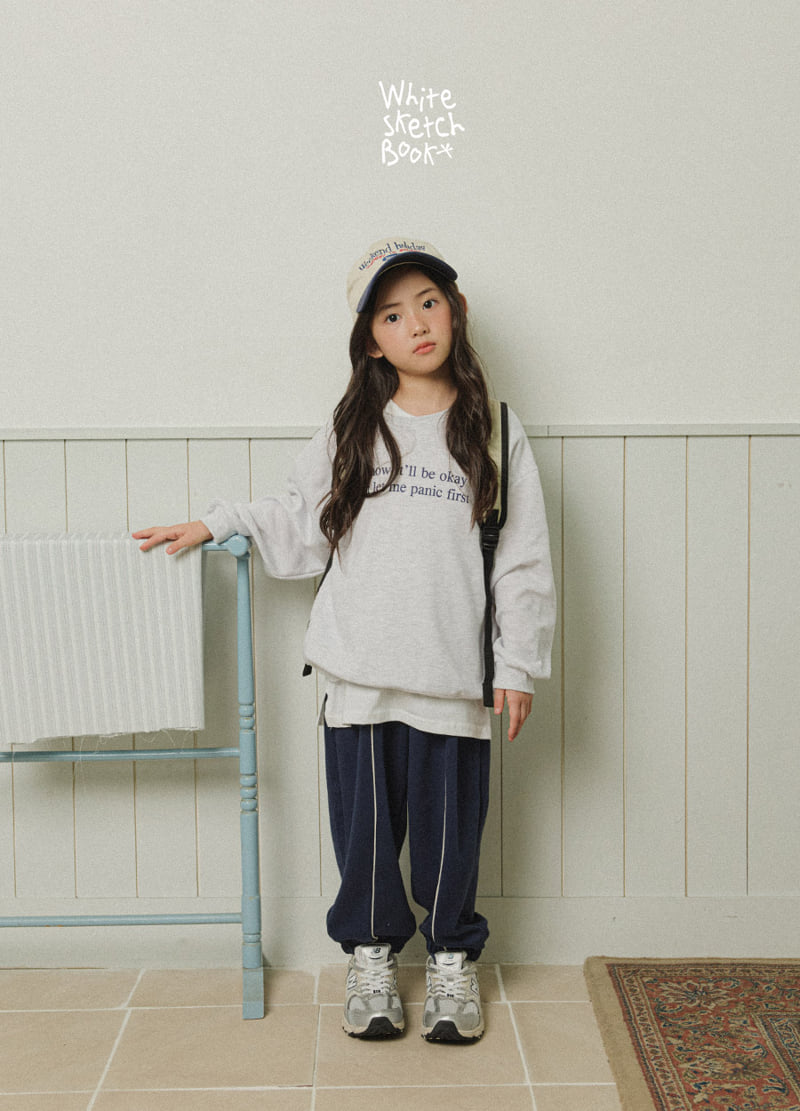 Whitesketchbook - Korean Children Fashion - #kidsshorts - Lettering Jogger Set - 4