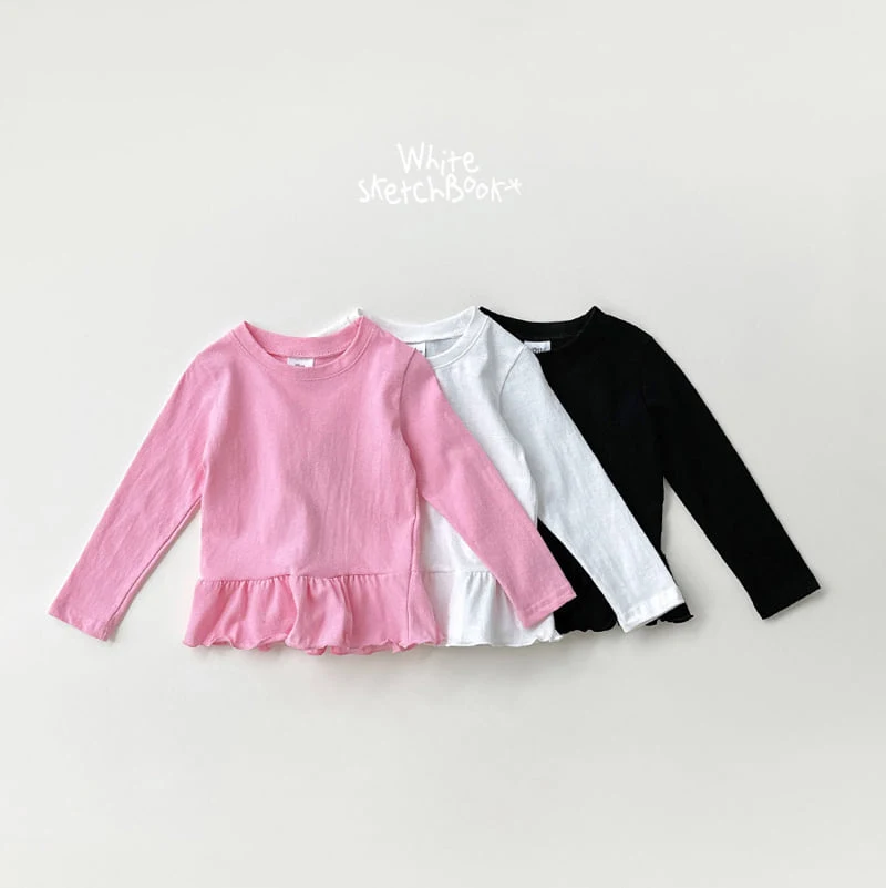 Whitesketchbook - Korean Children Fashion - #kidsstore - Frill Wave Tee
