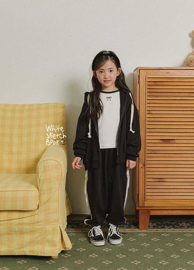 Whitesketchbook - Korean Children Fashion - #kidzfashiontrend - Lace Jogger Pants - 8