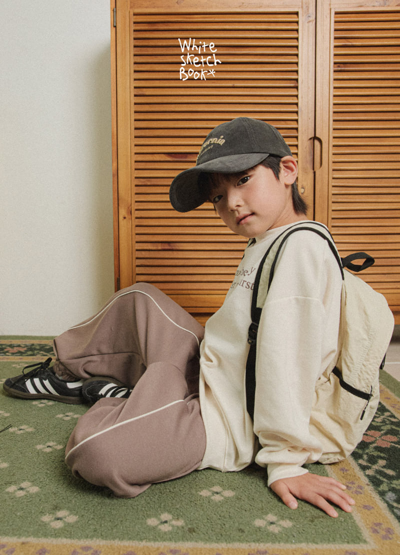 Whitesketchbook - Korean Children Fashion - #kidzfashiontrend - Lettering Jogger Set - 5