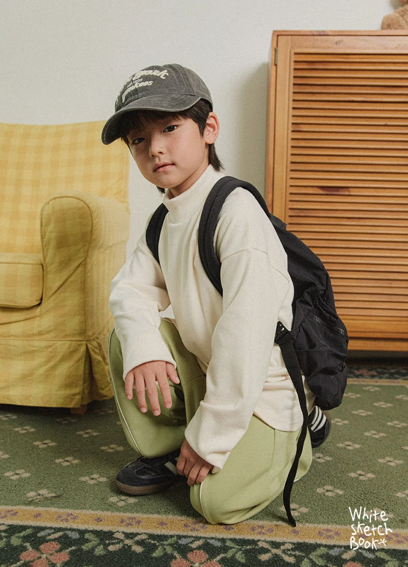 Whitesketchbook - Korean Children Fashion - #kidsstore - New Half Peach Turtleneck Tee - 4