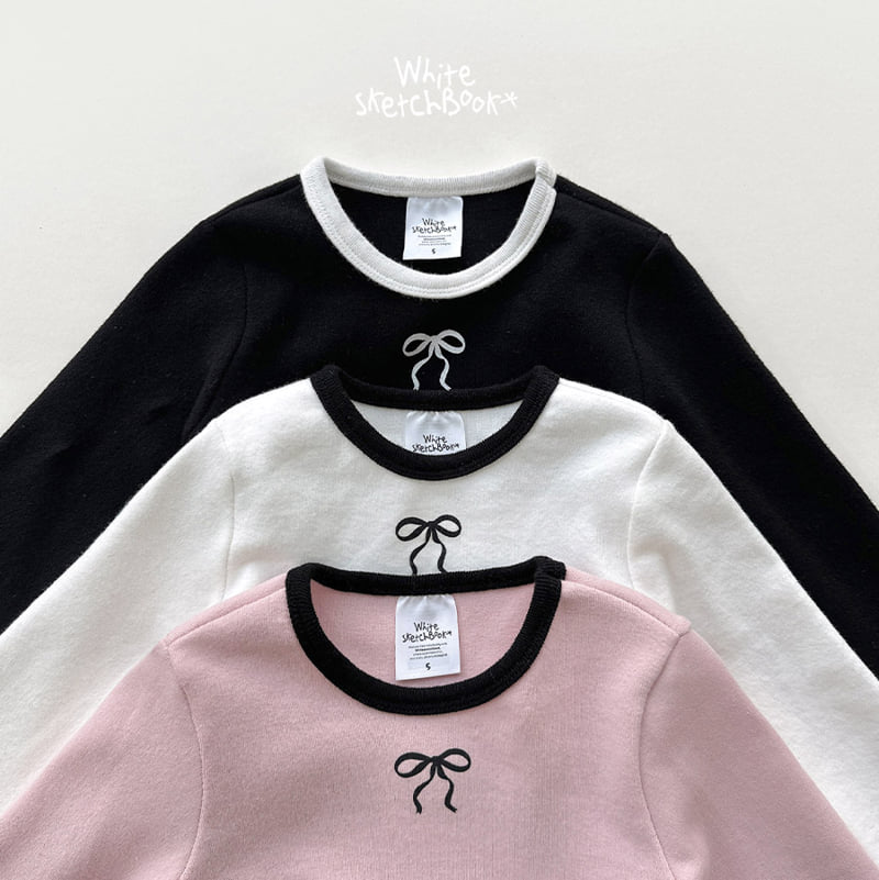 Whitesketchbook - Korean Children Fashion - #kidzfashiontrend - Peach Colored Ribbon Tee - 12