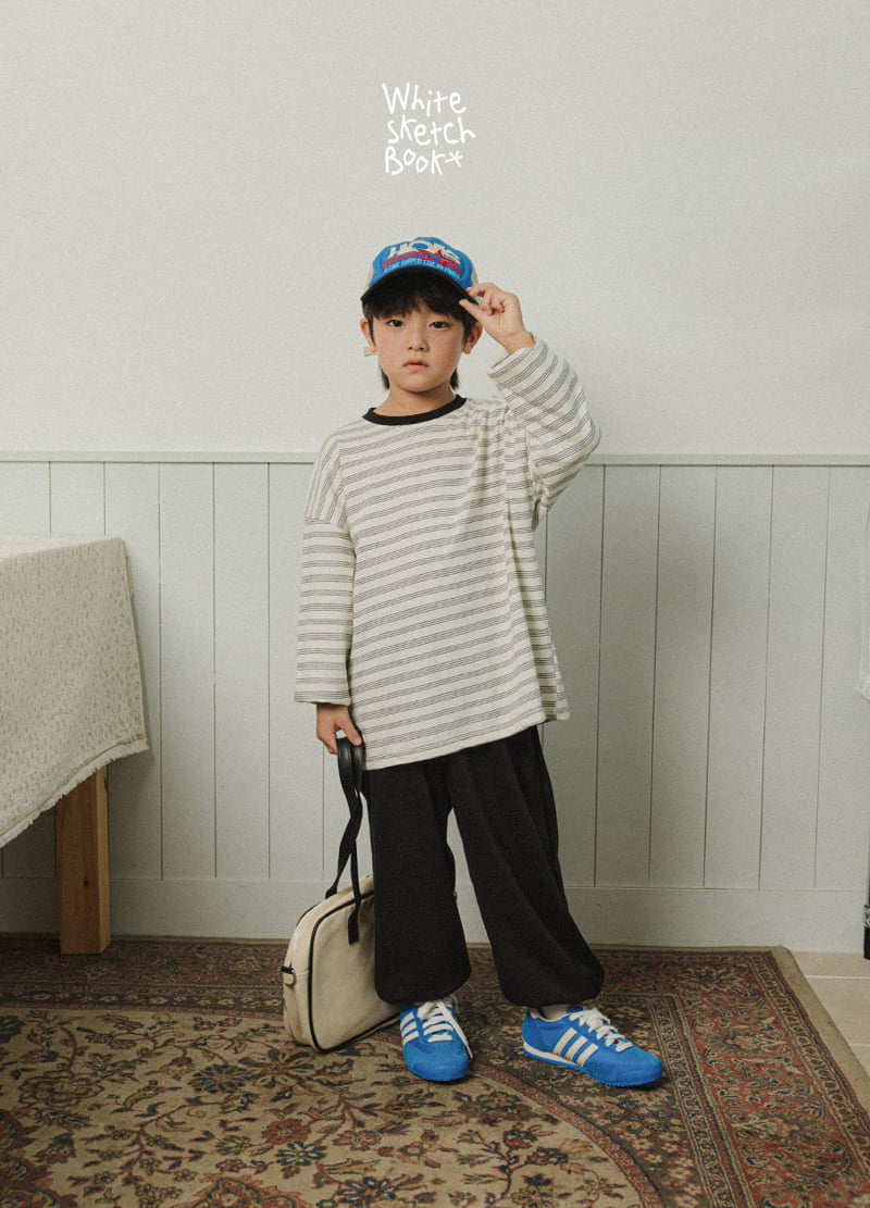 Whitesketchbook - Korean Children Fashion - #littlefashionista - Bread Stripe Tee - 9