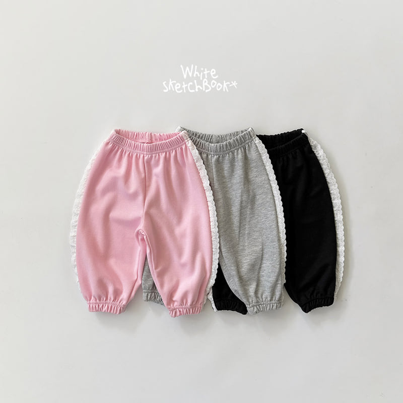 Whitesketchbook - Korean Children Fashion - #magicofchildhood - Lace Jogger Pants - 11