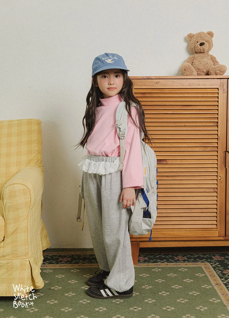 Whitesketchbook - Korean Children Fashion - #magicofchildhood - New Half Peach Turtleneck Tee - 7