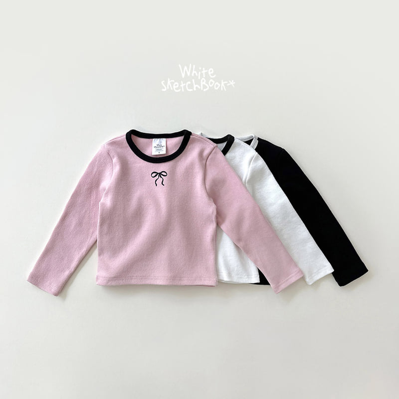 Whitesketchbook - Korean Children Fashion - #magicofchildhood - Peach Colored Ribbon Tee
