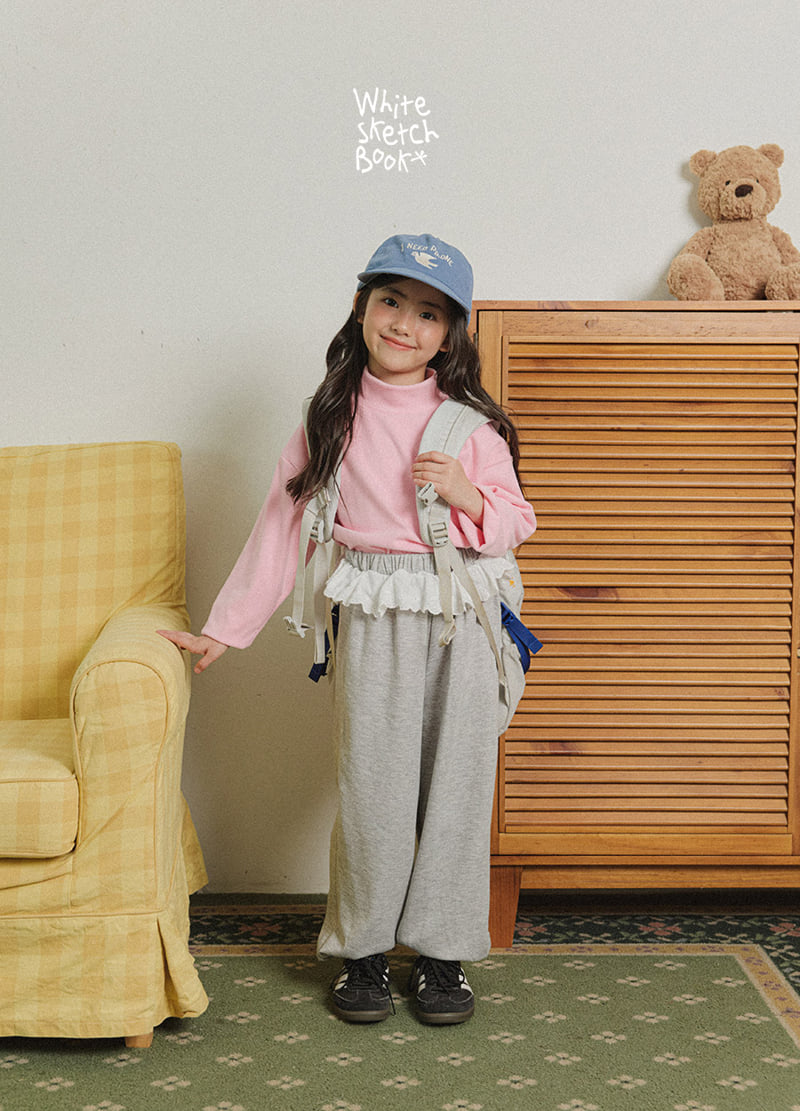 Whitesketchbook - Korean Children Fashion - #minifashionista - New Half Peach Turtleneck Tee - 8