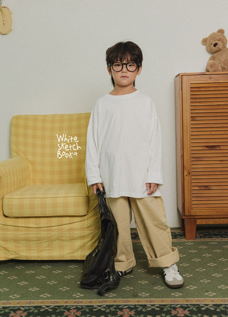 Whitesketchbook - Korean Children Fashion - #prettylittlegirls - Barrel Cotton Pants - 3