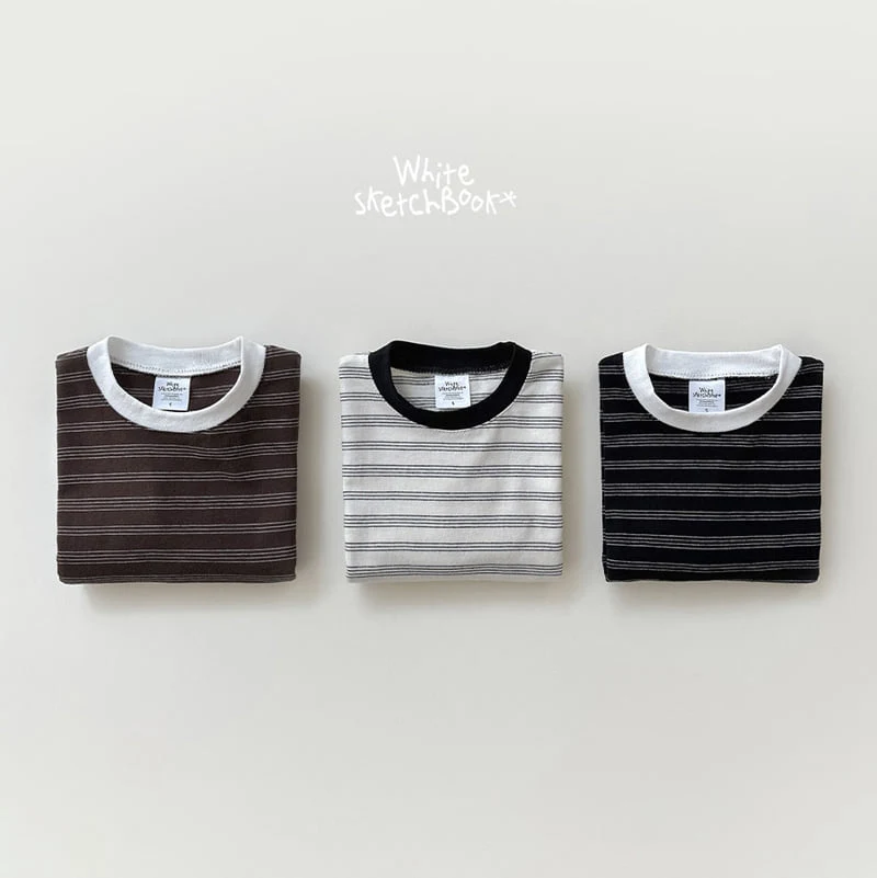 Whitesketchbook - Korean Children Fashion - #prettylittlegirls - Bread Stripe Tee - 12