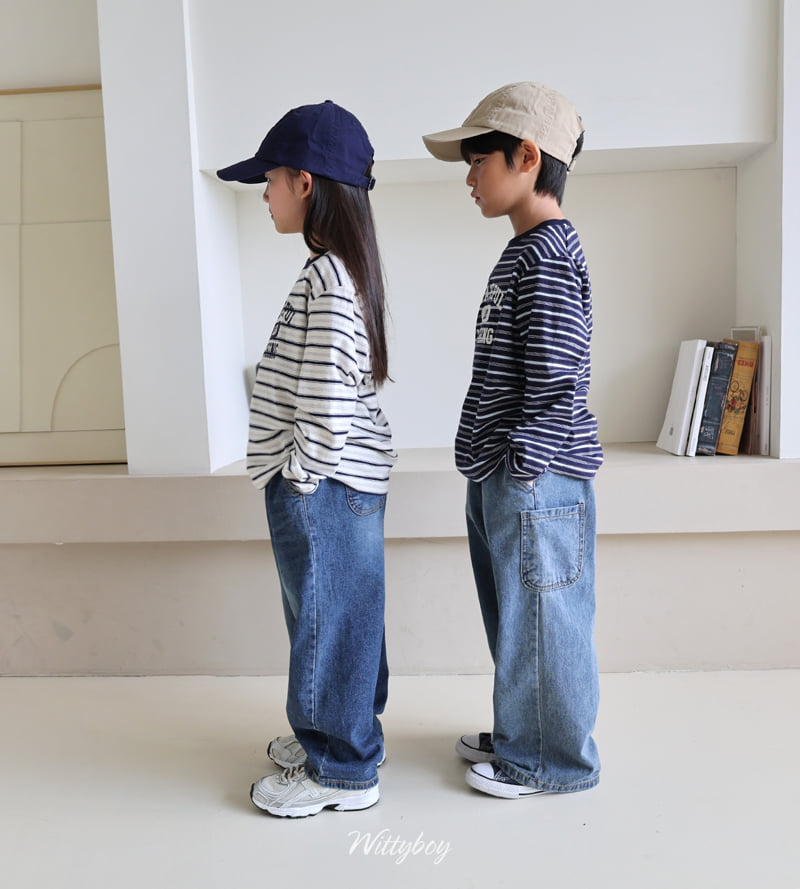 Witty Boy - Korean Children Fashion - #childofig - Rise Pocket Denim Pants - 8