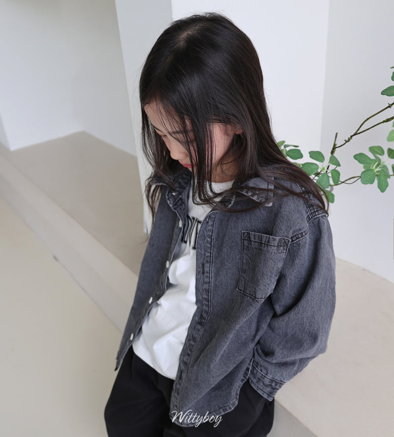 Witty Boy - Korean Children Fashion - #childofig - Standard Washed Denim Shirt - 6