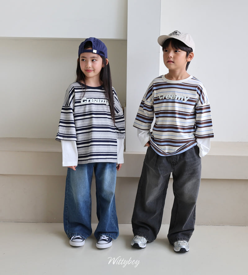 Witty Boy - Korean Children Fashion - #prettylittlegirls - Old School Denim Pants - 4