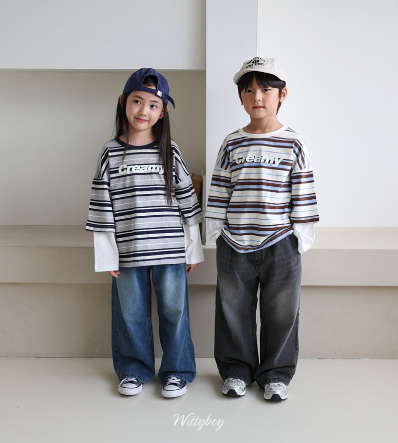 Witty Boy - Korean Children Fashion - #childofig - Old School Denim Pants - 5