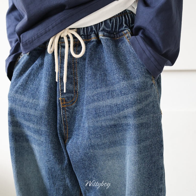 Witty Boy - Korean Children Fashion - #childofig - Comfort Stretch Denim Pants - 2