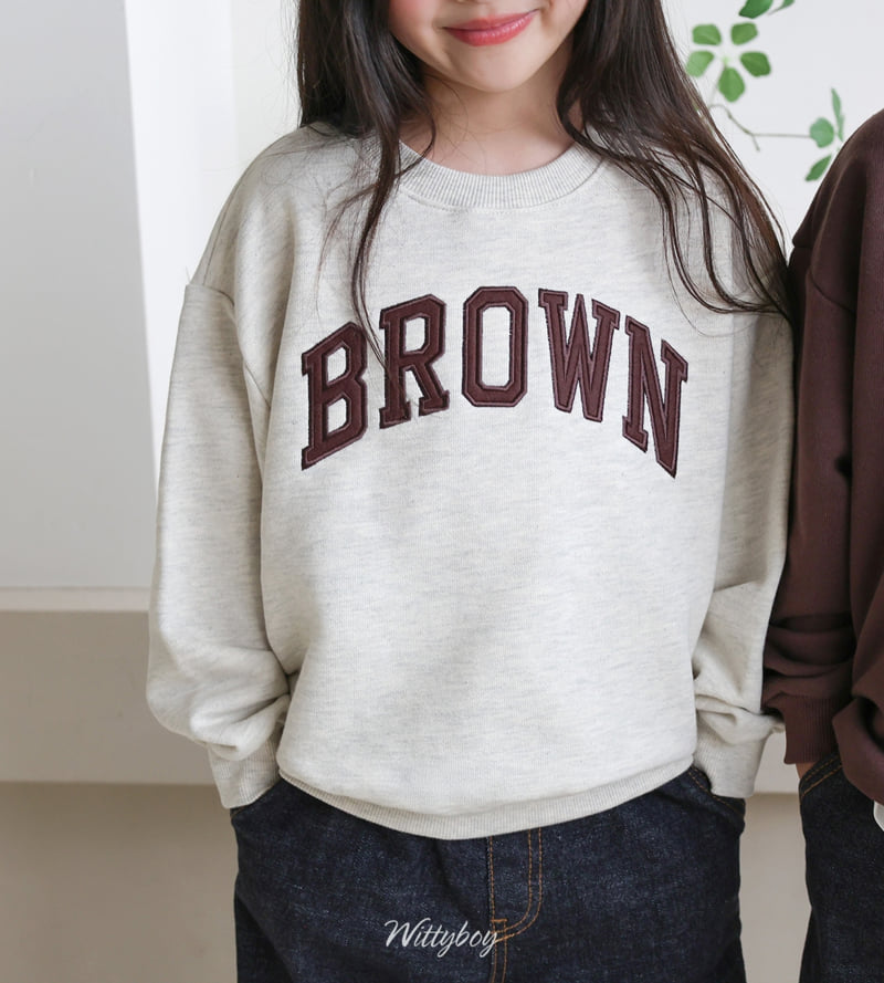 Witty Boy - Korean Children Fashion - #childrensboutique - Brown Sweatshirt - 9