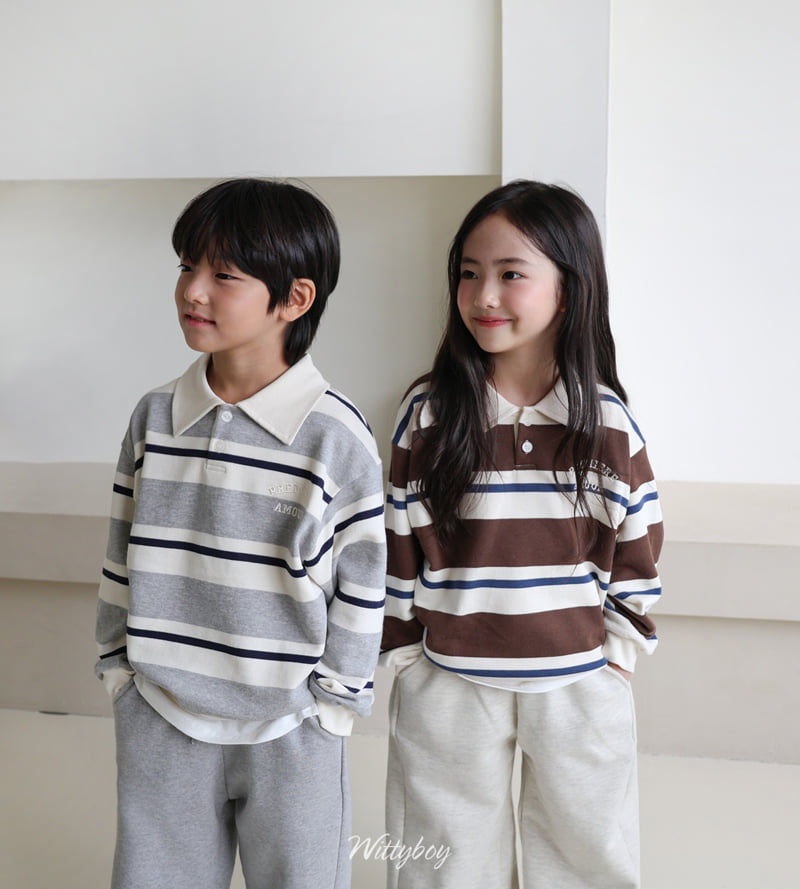 Witty Boy - Korean Children Fashion - #childrensboutique - Ivy Collar Sweatshirt - 5