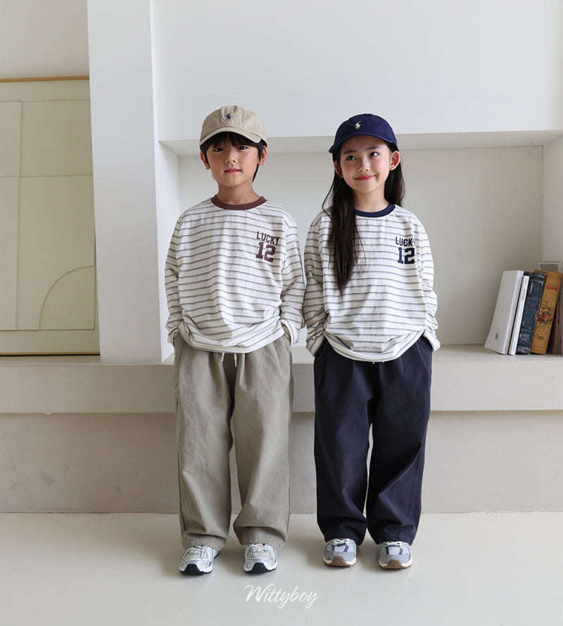 Witty Boy - Korean Children Fashion - #childrensboutique - Lucky Stripe Tee - 3