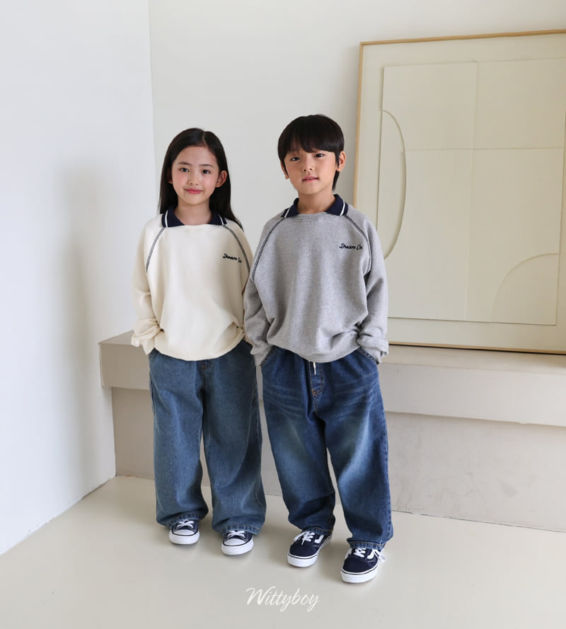 Witty Boy - Korean Children Fashion - #childrensboutique - Dream On Collar Sweatshirt - 7