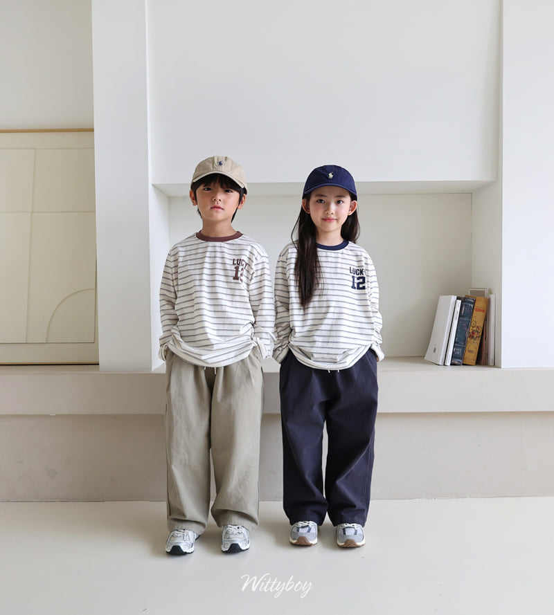 Witty Boy - Korean Children Fashion - #childrensboutique - Lucky Stripe Tee - 4
